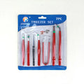 7PCS Precision Tweezers Set Stainless Steel Anti Static Hand Tool
