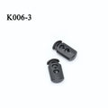 Hot Selling Oval Plastic Double Holes Toggle Stopper Elastic Cord Locks for Drawstring Clothing Backpack