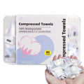 Disposable Towel Tablets 100PCS Mini White Soft Nonwoven Biodegradable Cotton square Outdoor Travel Compressed Towel