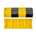 High Safety Traffic Vehicle Speed Bump Durable Rubber and Steel Yellow and Black 150kg/1000KG Load-Bearing for Parking Lot