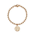 Personalized Beaded Bracelet Gold Coin Pendant Greek Coin Bracelet Women Jewelry Gift