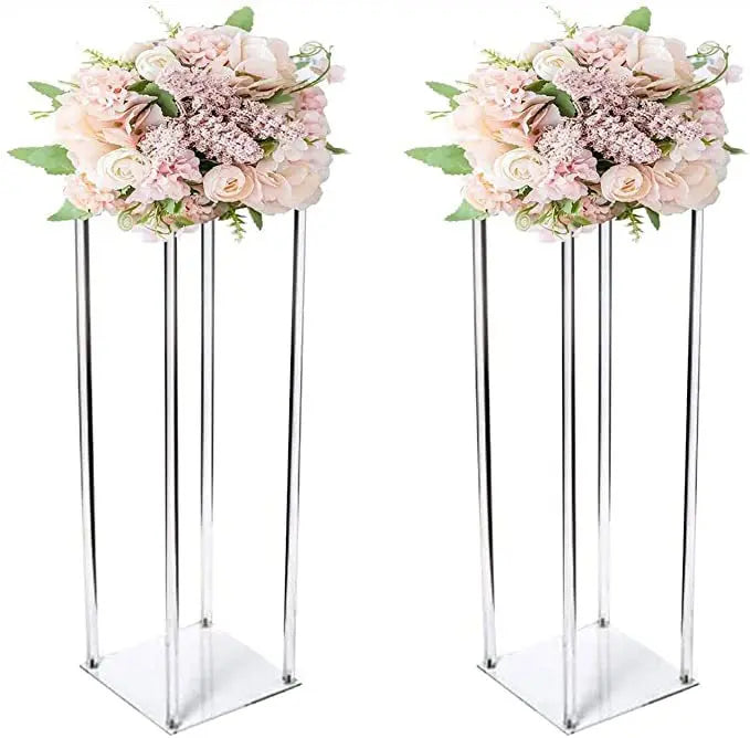40*20Cm Flower Stand  Acrylic Wedding Flower Rack Round Square Flower Rack on Wedding Table Stage Window Display