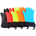 Hotsale Textured Non-Slip Silicone Kitchen Oven Mitt for 500 Degrees With WaterproofHeat ResistantBBQ Baking Gloves