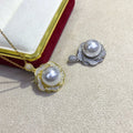 P1560 11-12mm DIY Natural  Freshwater Pearl Charm Pendant Necklace Accessory 925 Sterling Silver Jewelry for Women Without Chain
