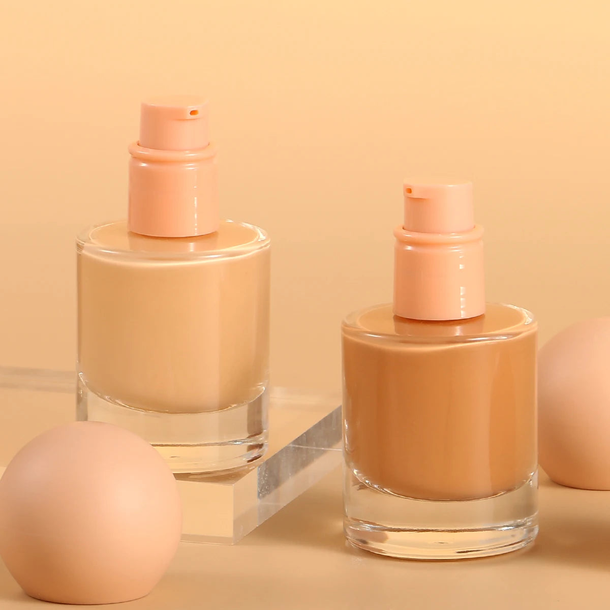 Cosmetic Long-Lasting Waterproof Whitening Mousse SPF 15 Full Coverage Concealer Moisturizer Matte Liquid Foundation Dark 30ml