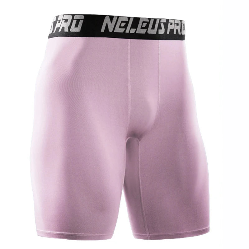 Custom Summer Men's Compression Polyester Solid Color Tight Shorts Printed Sports Men's Tight Shorts Boxing Shorts