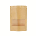 Kraft Bag Window Zipper Food Flour Nut Rice Spices Customizable Manufacturer Custom Printed Tea Snack Paper Stand up Pouch