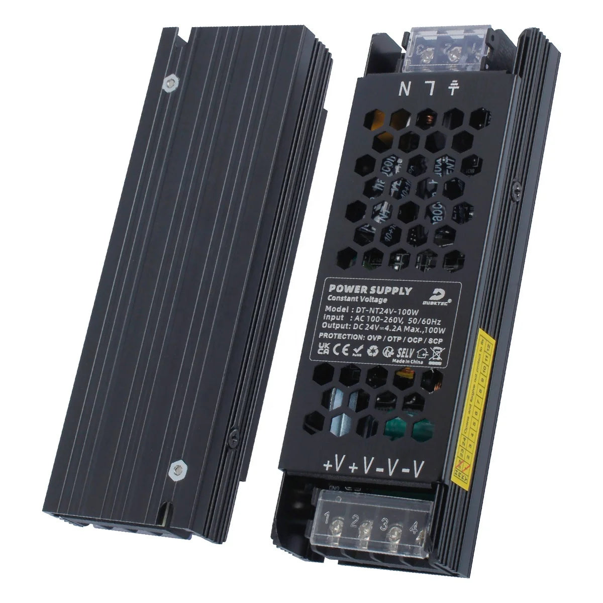 DUSKTEC Constant Voltage 100W 4.16A AC 100-260V DC 24V Led Power Supply 220V Transformer 220 -240 v Olt Volt Driver and Black