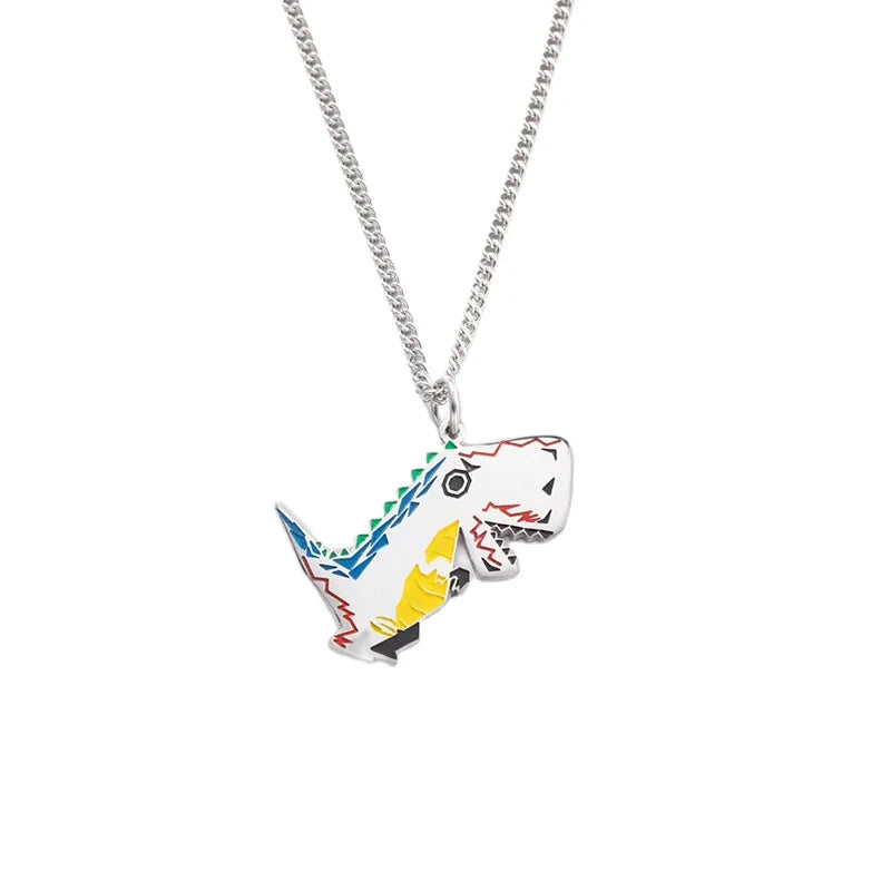 Craft Wolf Minimalist Jewelry Fashion Cute Gold Men Women Kids Colored Personalized Dragon Dinosaur Chain Pendant Necklace