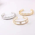 New Copper Pave Cubic Zircon Cuban Chain Bangle Fashion 18K Gold Plated Love Heart Adjustable Charm Bracelets for Women Jewelry