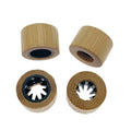 Factory Price Wooden Cylinder Shape Closure Fabric Inside Disposable Closure With Teeth Sliding Lock Plastic Wristband Locks