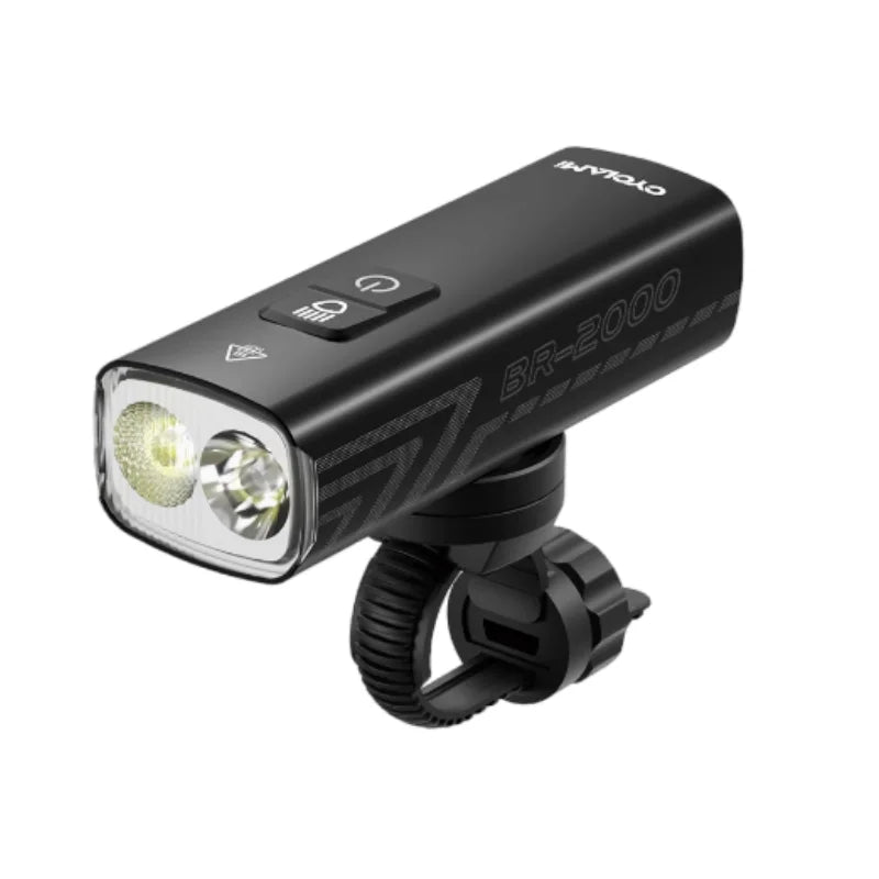 CYCLAMI BR-2000 Lumen Rechargeable LED Front Bike Light Waterproof Outdoor Cycling Handlebar Mounted Portable Battery Power