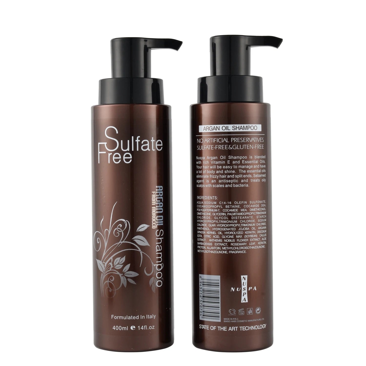 Wholesale Nuspa Gentle Cleansing Nourishing Scalp Argan Oil Sulphate Free Shampoo