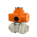 COVNA PVC UPVC Ip68 3 Inch Dn80 4 Inch Electric Ball Valve Matorized Air Gas Liquid Water Valve for Food Industry Chemical