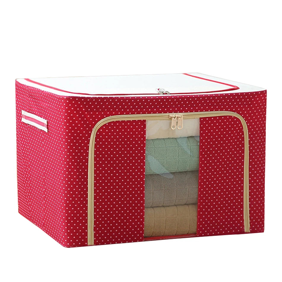 Wholesale New Steel Frame Waterproof Oxford Cloth Quilt Folding Large Clothes Finishing Folding Storage Box 11L-110L