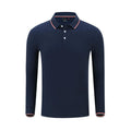 AI-MICH Long-sleeved Polo Unisex Business School Uniform Formal Vintage Slim Fit Custom Logo Giordano Men Polo