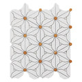 Premium Marble Steel Inlay Mosaic Tiles Luxury Art Pattern for Backsplash Feature Wall Living Room Interior Decoration