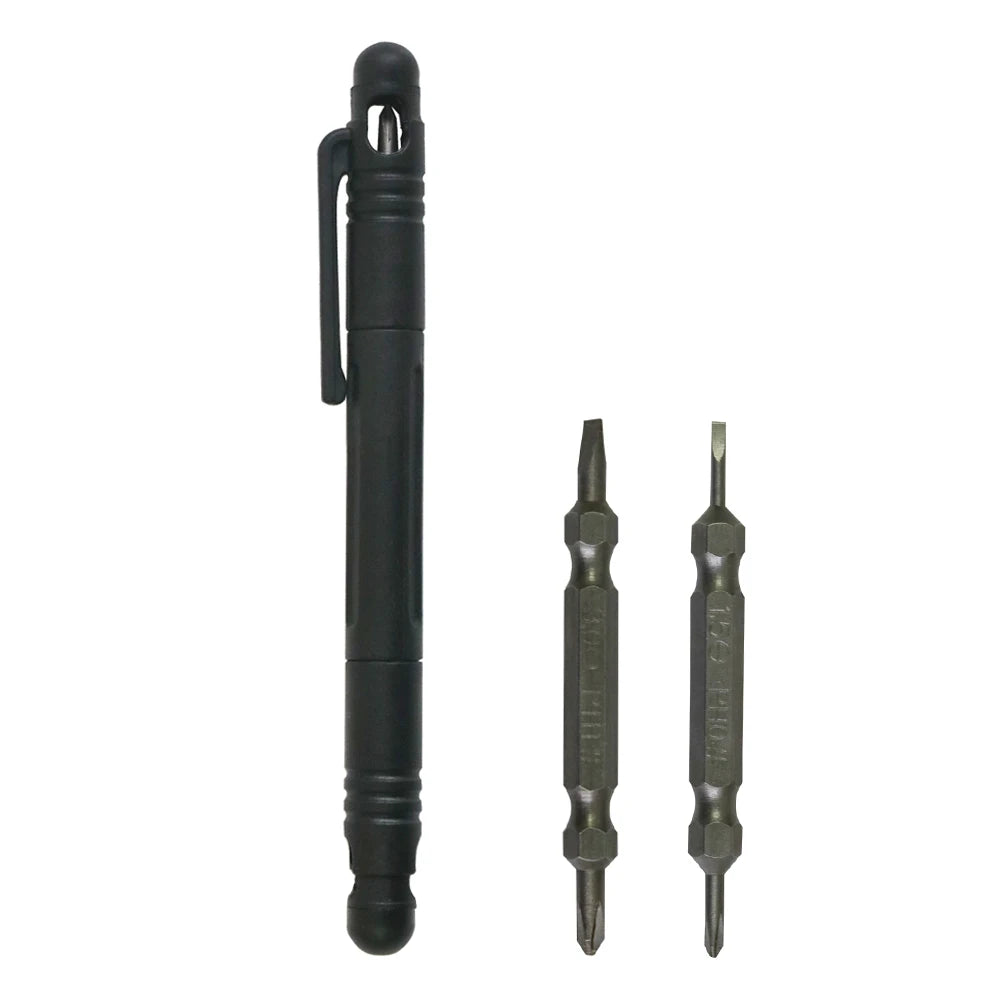 4 in 1 Household Watch Eyeglass Pocket Pen Style Mini Screwdriver Set Flat Phillips Bit Promotion Gift Tool