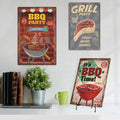 Putuo Decor Factory Price BBQ Tin Sign Vintage Wall Metal Plate Printing Tin Sign Kitchen Barbecue Decor
