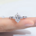 MSR-1326 Wholesale Price Jewelry 18k Solid Gold Engagement Ring 2.06CT Marquise Lab Diamond Diamond Ring Set for Women
