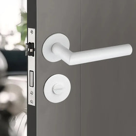 Factory Supplier Custom Design Hot Sale White Modern Doors Knob Lever Building Bathroom Glass Door Handle Pull Handles