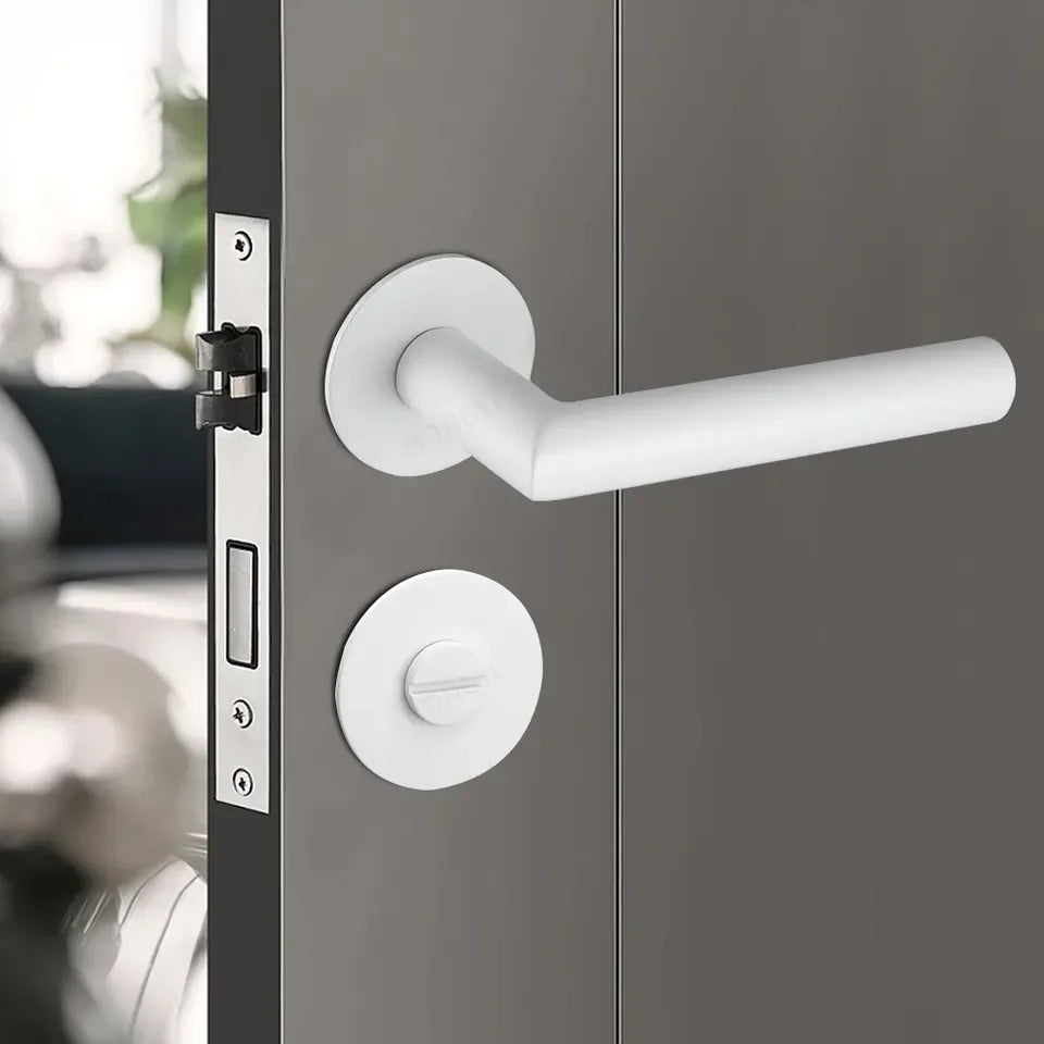 Factory Supplier Custom Design Hot Sale White Modern Doors Knob Lever Building Bathroom Glass Door Handle Pull Handles