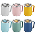 450ml Insulated Coffee Mug With Handle Shatterproof 304 Stainless Steel Double Wall Vacuum Water Cup