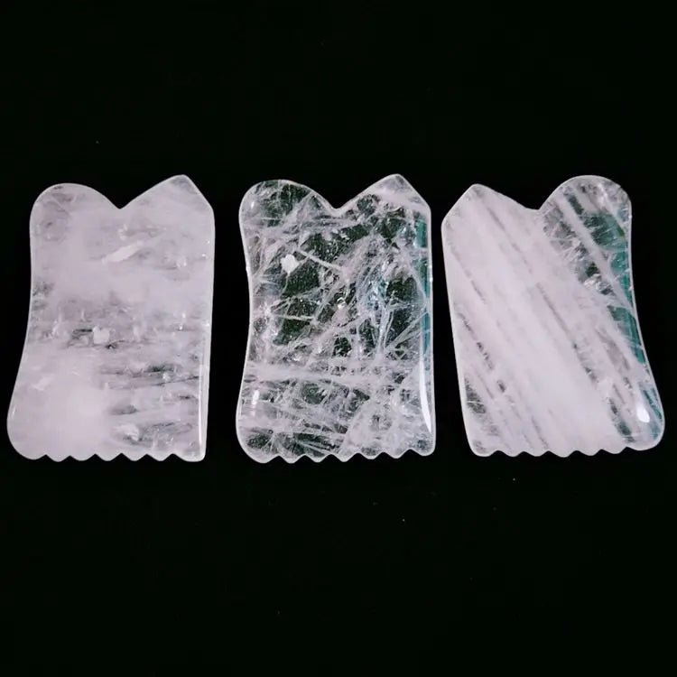 DIY Gems Body Rose Quartz Jade Stone Gua Sha Scraping Massage Board Tool Set