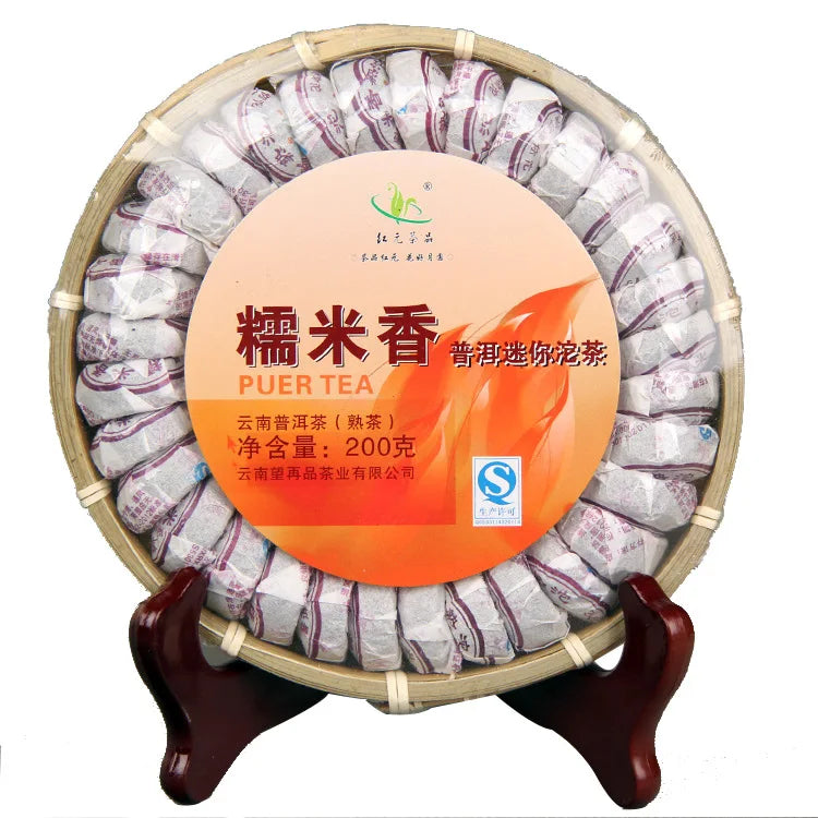 Chinese Tea Yunnan Natural Glutinous Rice Puer Mini Tuocha With Gift Box nuomi Shu Puerh Tea