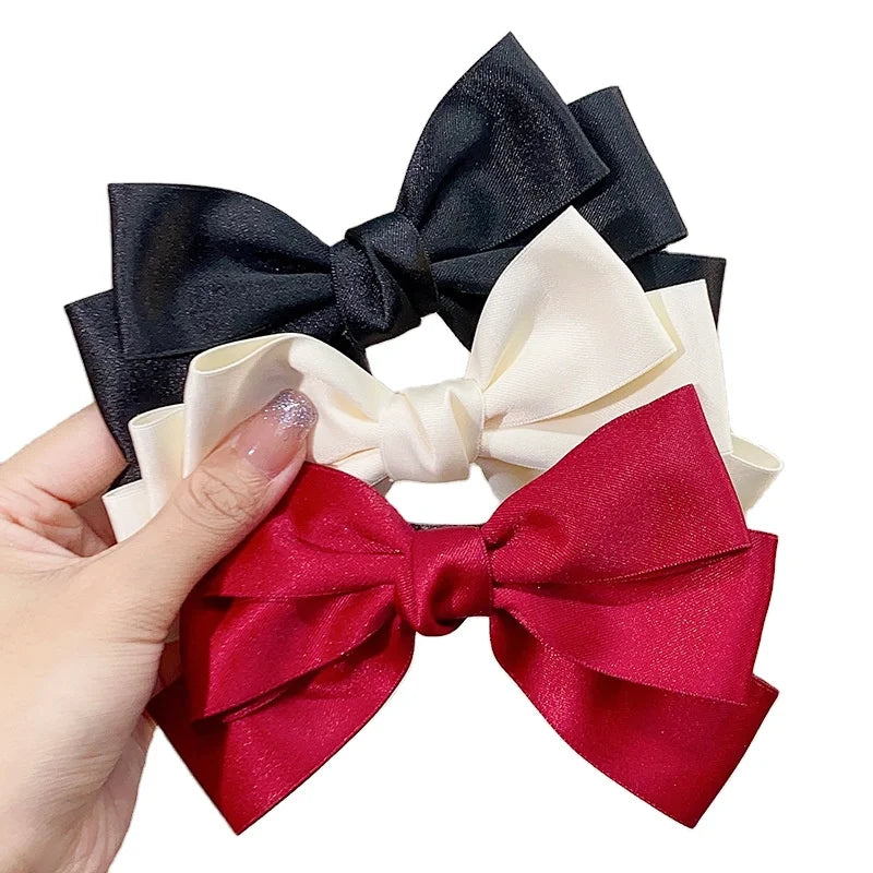 Fashionable 6in Three-Layer Bow Hair Clip New Design Hairpin Accessory for Ladies and Girls Headwear