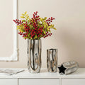 Light Luxury Small Electroplated Ceramic Flower Vessel Ornament Modern Simple Design Living Room Bedroom Office TV Cabinet