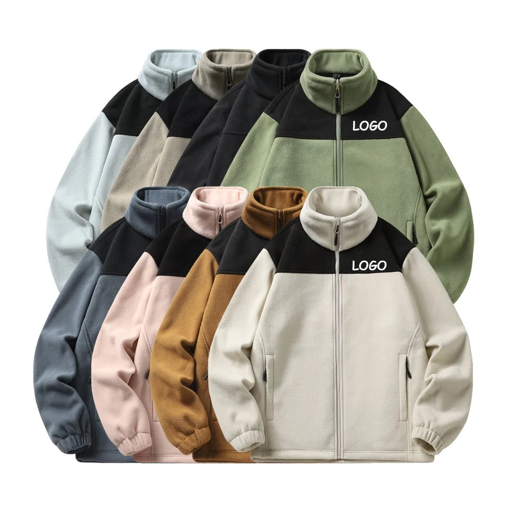 High Quality Winter Lightweight Sports Outdoor Warm Windproof Micro Polar Fleece Men Jacket With Elastic Cuff
