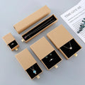 Ready to Ship Custom Black and Brown Paper Jewelry Packaging Box Bracelet Pouch Accessories Gift Ring Box Packaging Wholesale