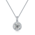 Custom 925 Silver Necklace with 4 Claw Setting Fashion Jewelry for Weddings Engagements Halo 5A CZ Moissanite Pendant Gift Women