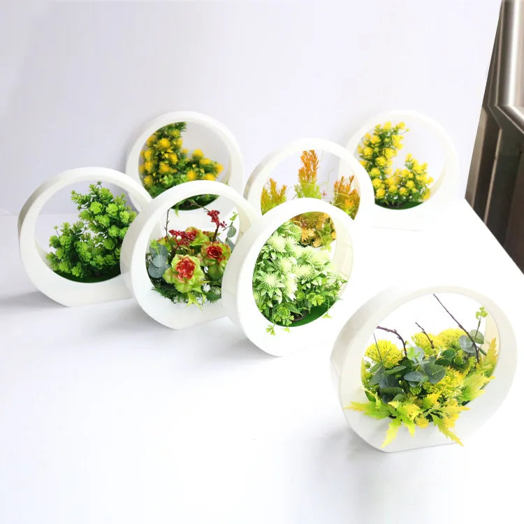 Wholesale Artificial Plants Artificial Bonsai Flowers Plastic Bonsai Mini Artificial Succulent Plants With Pots