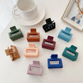 DOWELL Wholesale Korean Hot Selling Hair Accessories Medium square Plastic Matte Hair Claw Clips