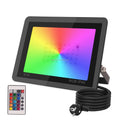 Outdoor RGB LED Floodlight 50W 100W Multicolor Remote Control Dimmable IP66 Waterproof Memory Function Led Spotlight Flash Fade MegaBDM