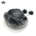 Winter Natural Raccoon Fur Lei Feng Hat Fur Hat for Women