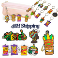 Hot Sale New Designer 2d Cartoon Soft Pvc Low MOQ Keychain Mexico Food Gift Keychains in Bulk for Promotion