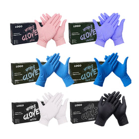 3mil Nitrile Gloves Tattoo Beauty Salon Manicure Hair Nail Art Cleaning Finger Textured Nitrile Disposable-nitrile Gloves