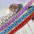 Crystal Rhinestone Ribbon Gemstone bar Drill Shiny Ribbon Roll DIY Patch Rhinestone Mesh Ribbon Roll