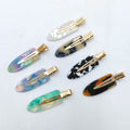 Sewingman B0691L Leopard Acetate Pins Creaseless No Bend Hair Clips for Women