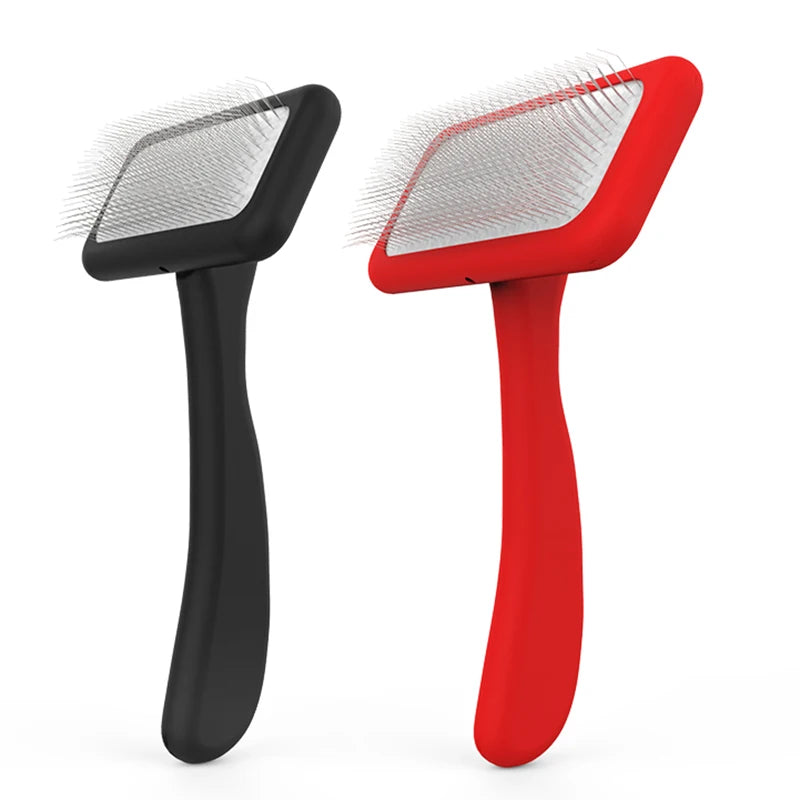 PB-3M Professional Grooming Wooden Pet Hair Brush Self Cleaning Pet Pin Brush Design Black Multifunctional Pet Deshedding Brush