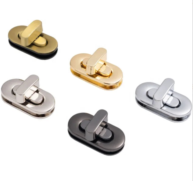 17mmx35mm Handbag Hardware Accessories Oval Bag Clasp Purse Closure Locks Twist Turn Lock