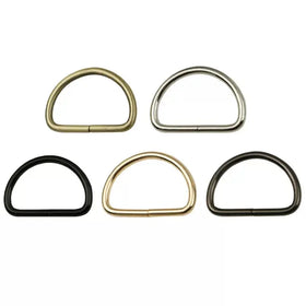 Stock Supply 38 X 25 X 3.8mm 1.5 Inch 4 Colors Large Metal D Ring Bag Buckle