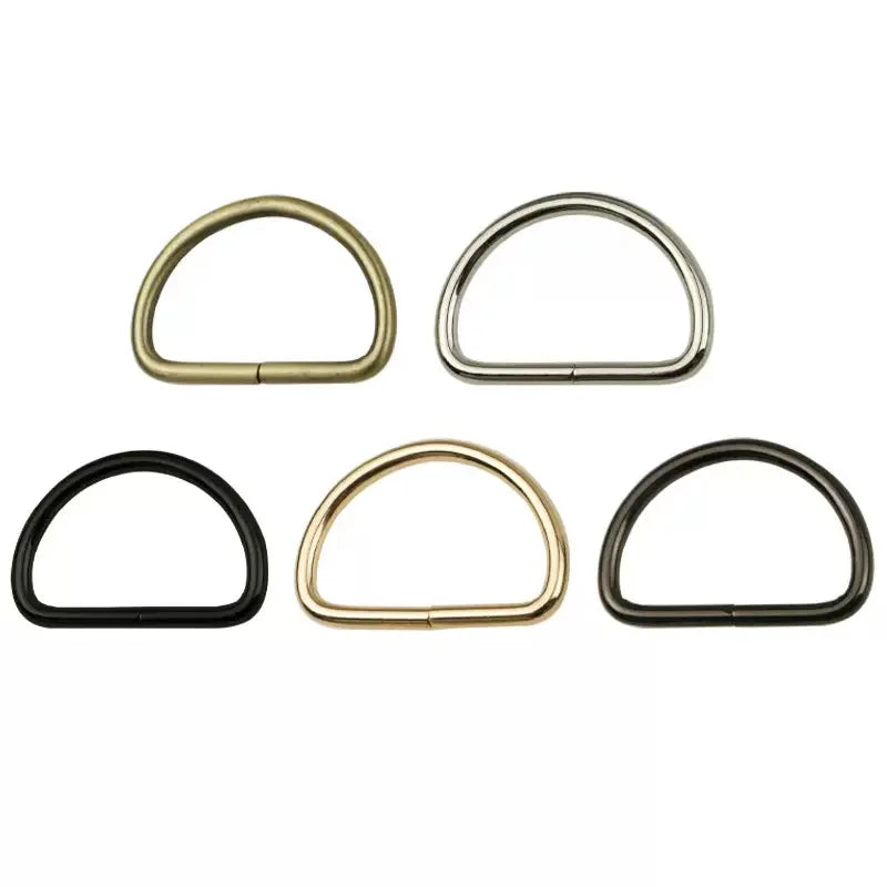 Stock Supply 38 X 25 X 3.8mm 1.5 Inch 4 Colors Large Metal D Ring Bag Buckle