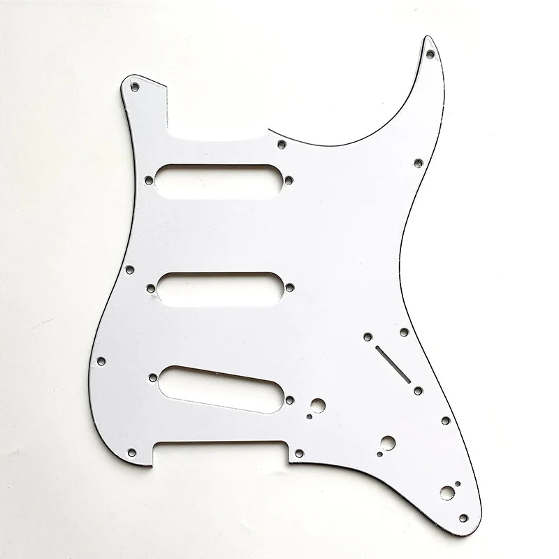 3ply White 11 Hole SSS Sractah Plate Pickguard Material St Guitar Pickguard for Electric Guitar Parts