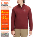 Luxury Wholesale 1/4 Zip Pullover Golf Long Sleeve Sweatshirt Mens Golf Pullover Hoodie With Pockets on the Side