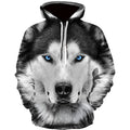 Fitspi Spring Autumn Men's Wolf Hoodie Fashion 3d Wolf Printing Loose Streetwear Funny Animal Street Hip Hop Pullover
