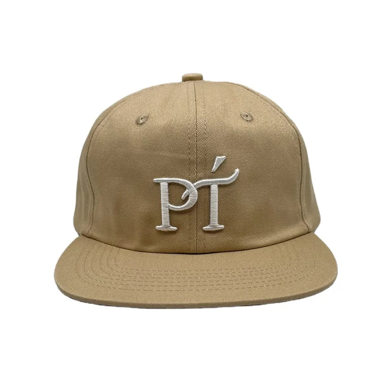 Custom Embroidery 5 Panel Flat Brim Hats Unstructured Snapback Hats